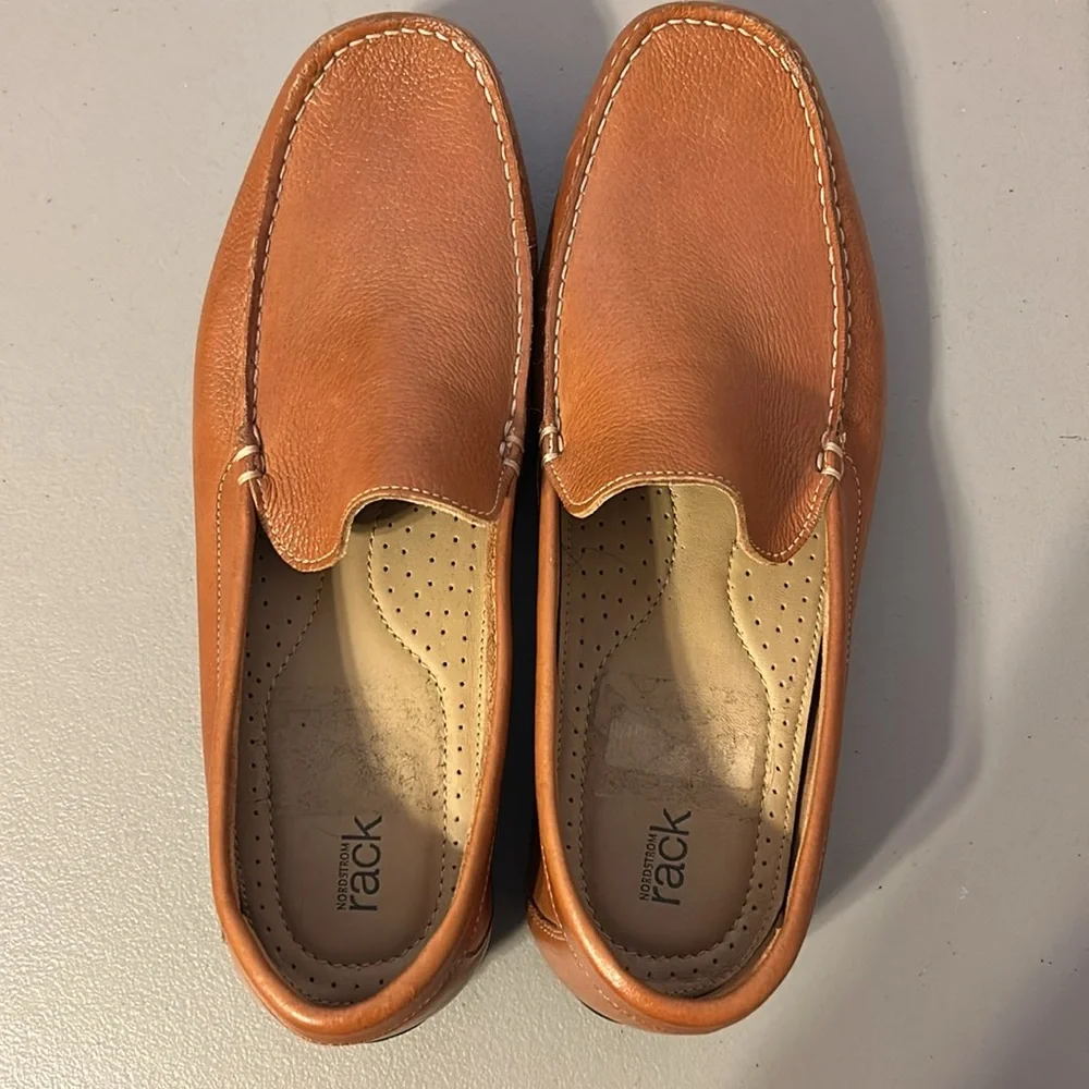 NORDSTROM RACK Slip On Leather Loafers. Never Worn! SZ 12. - Picture 4 of 8